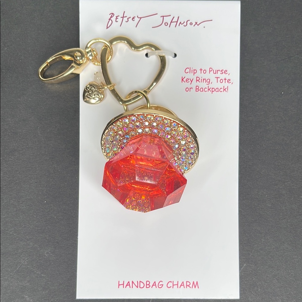 Betsey Johnson Pink and Gold Key Holder